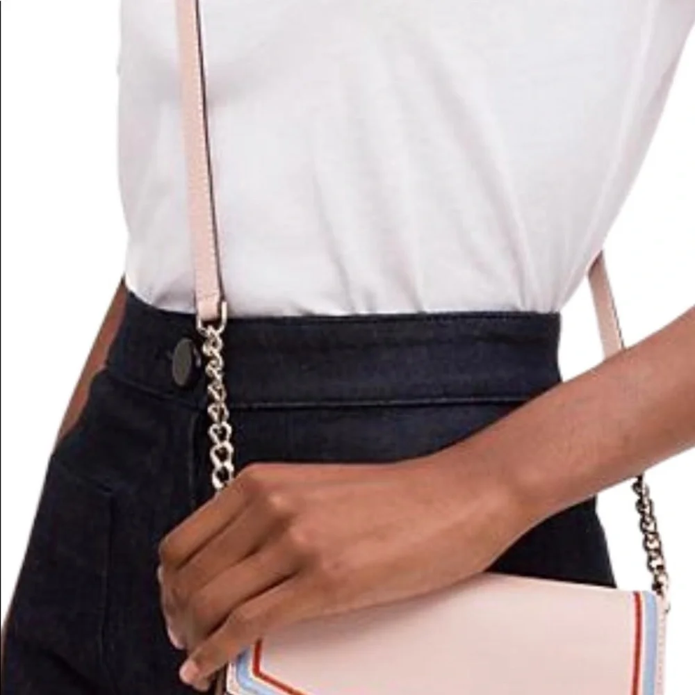 NWT KATE SPADE  Eva Embroidered Wallet On A Chain
